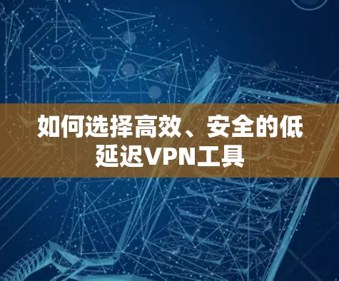 如何选择高效、安全的低延迟VPN工具 如何选择高效、安全的低延迟VPN工具
