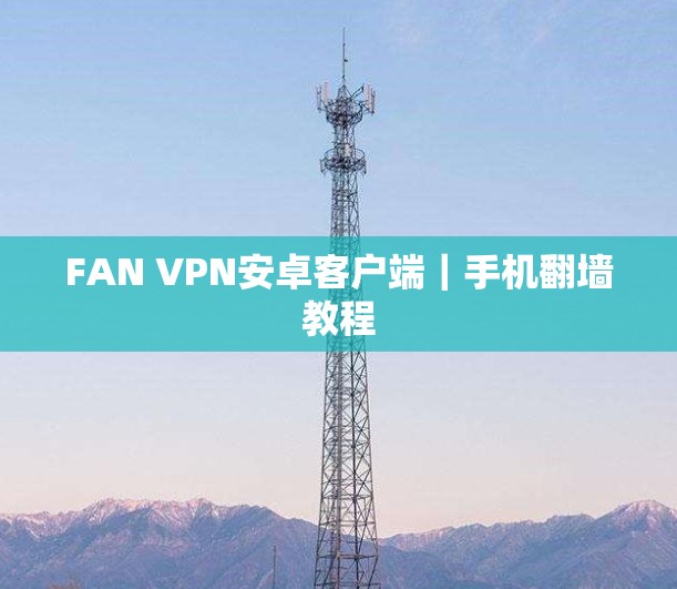 FAN VPN安卓客户端｜手机翻墙教程