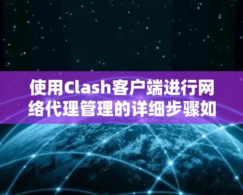使用Clash客户端进行网络代理管理的详细步骤如下