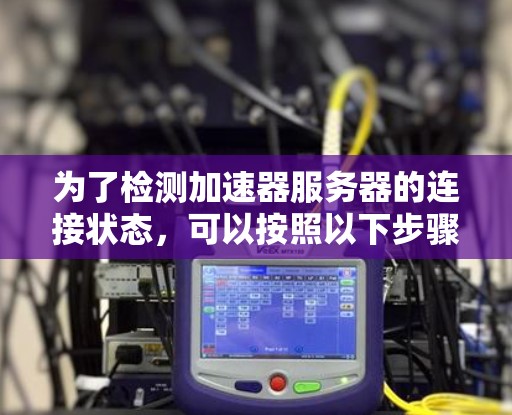 为了检测加速器服务器的连接状态，可以按照以下步骤进行